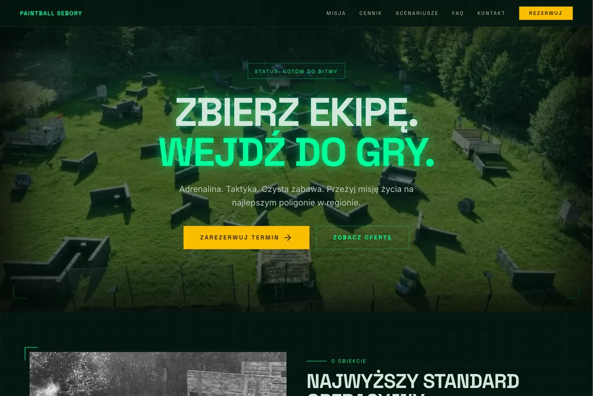Przykładowa realizacja — Paintball Sebory